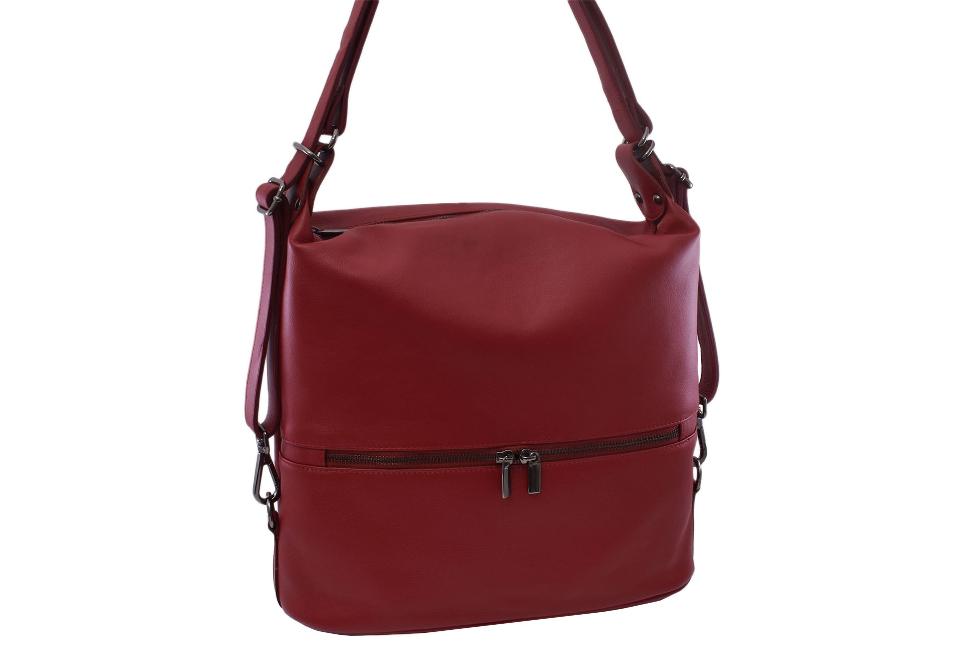 E-shop Dámska kožená kabelka červená 250701