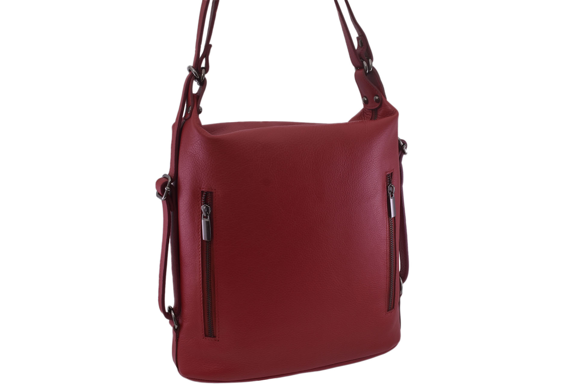 E-shop Dámska kožená kabelka červená 250702