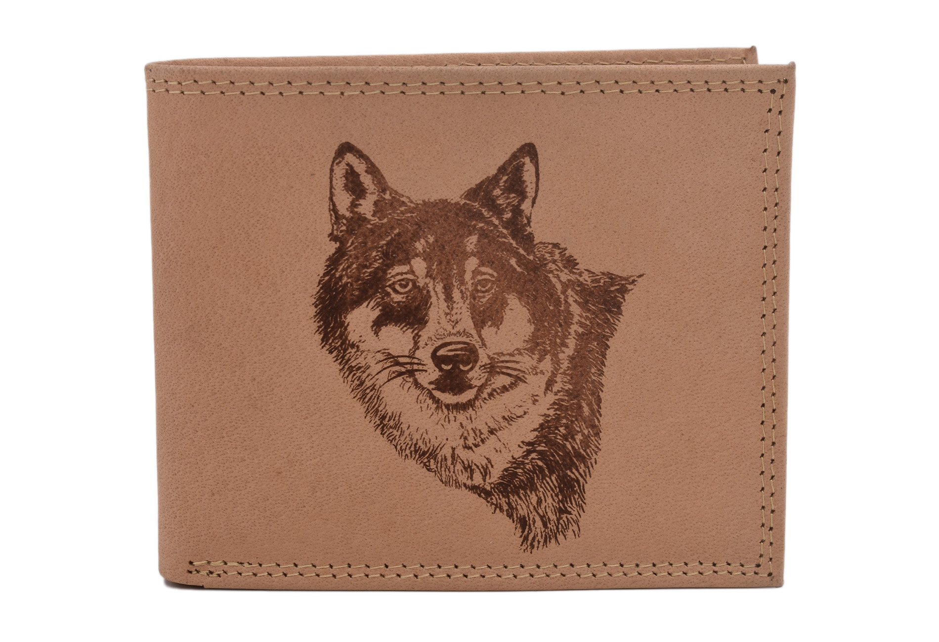 E-shop Pánska peňaženka MERCUCIO natural vzor 2 vlk hlava 2911911