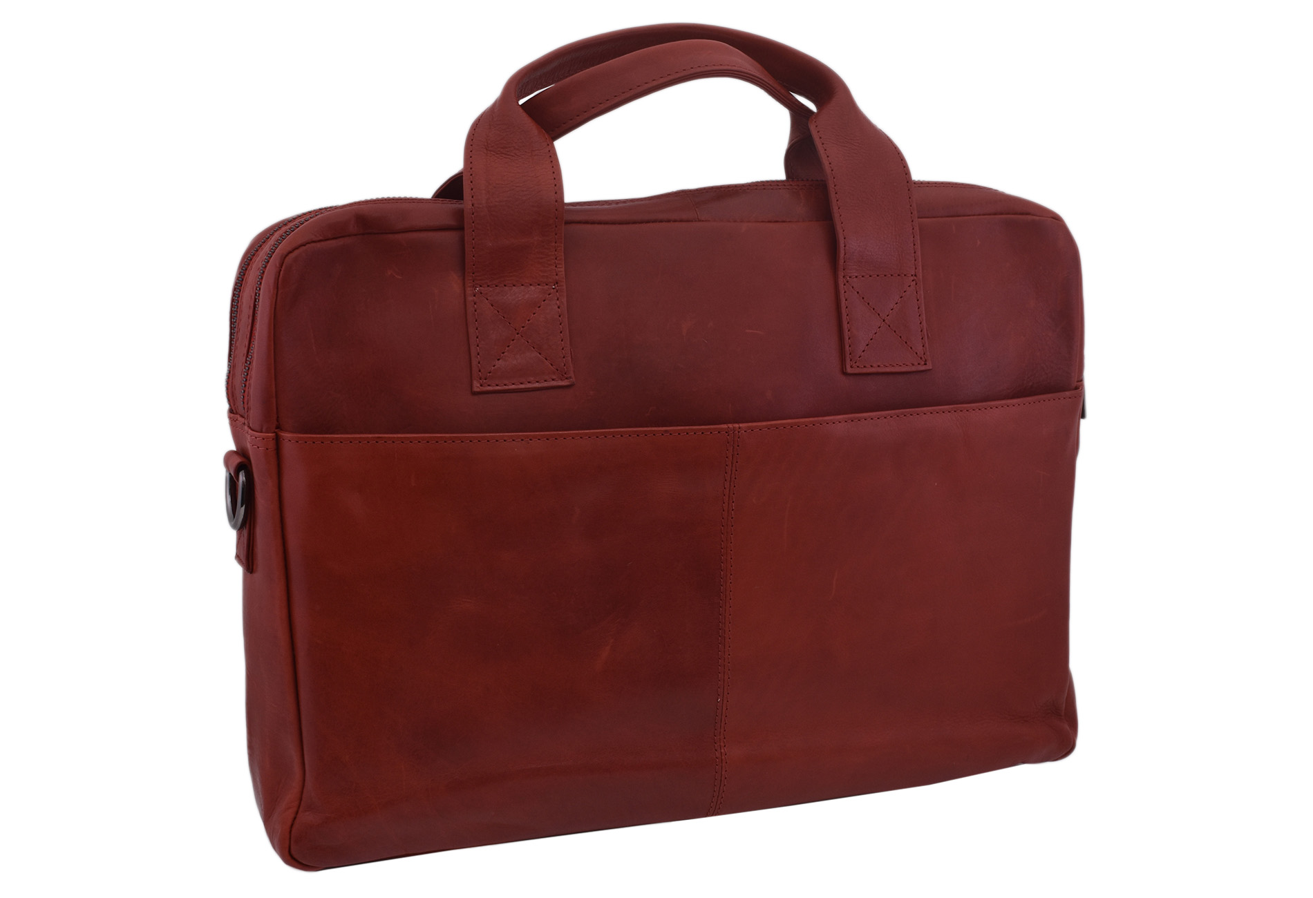 E-shop Kožená taška na notebook červená 370116