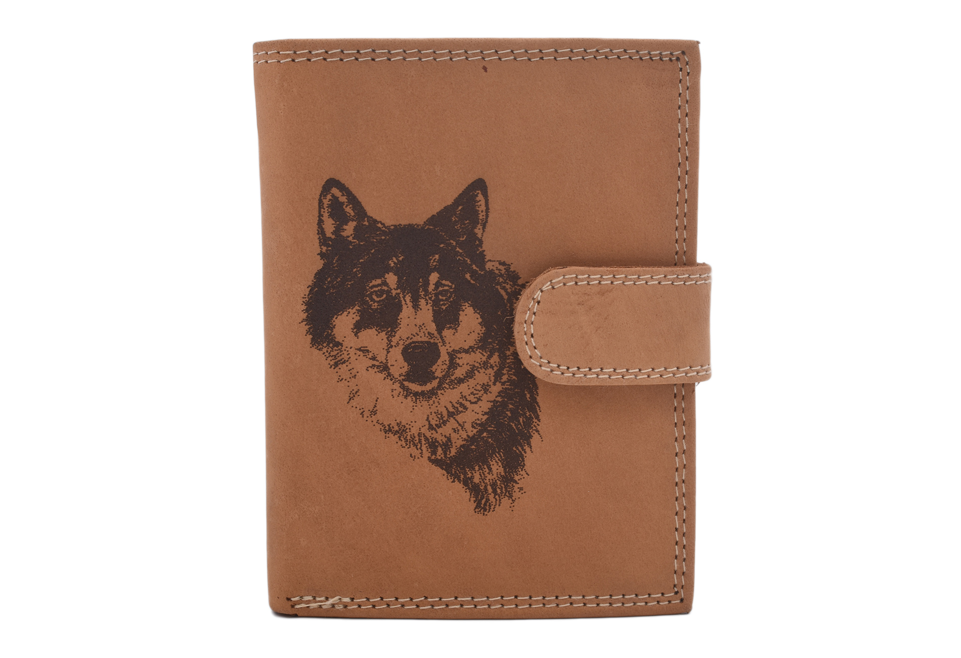 E-shop Pánska peňaženka MERCUCIO natural vzor 2 vlk hlava 2911919