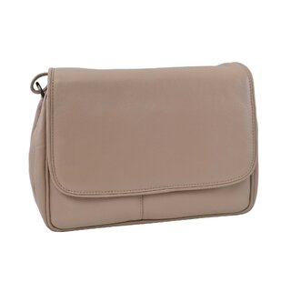 Dámska kožená crossbody kabelka béžová 220108