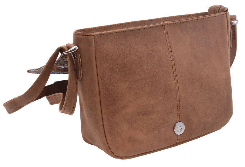 Dámska kožená crossbody kabelka béžová 450112