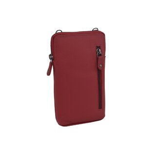 Dámska kožená crossbody kabelka červená 2511539