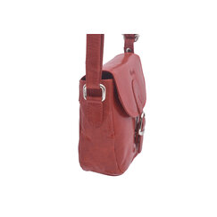 Dámska kožená crossbody kabelka červená 260115