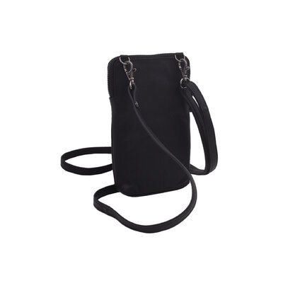 Dámska kožená crossbody kabelka čierna 2511539