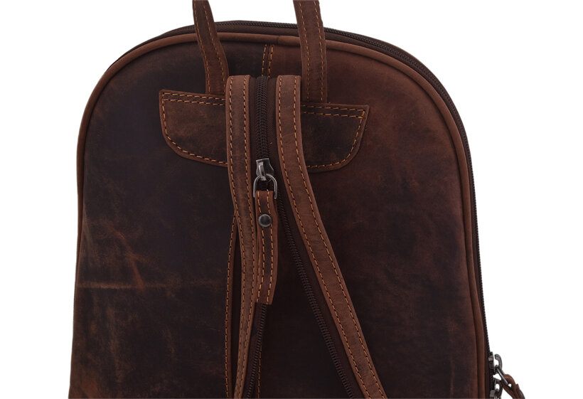 Dámska kožená crossbody kabelka hnedý hunter 250101