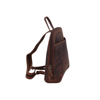 Dámska kožená crossbody kabelka hnedý hunter 250101