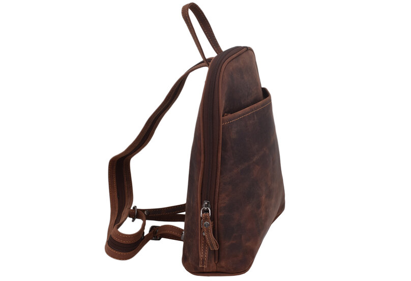 Dámska kožená crossbody kabelka hnedý hunter 250101