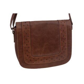 Dámska kožená crossbody kabelka koňak 210112