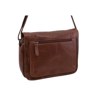 Dámska kožená crossbody kabelka koňak 210115