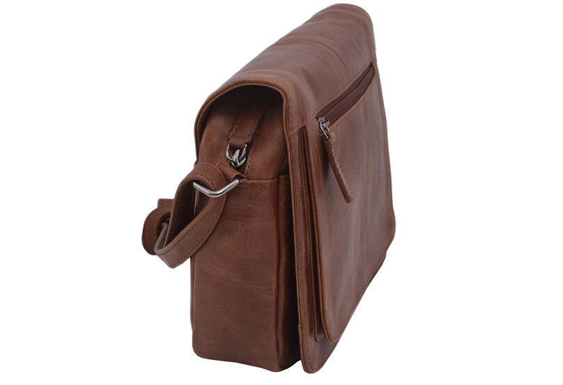 Dámska kožená crossbody kabelka koňak 210115