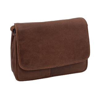 Dámska kožená crossbody kabelka koňak 220108