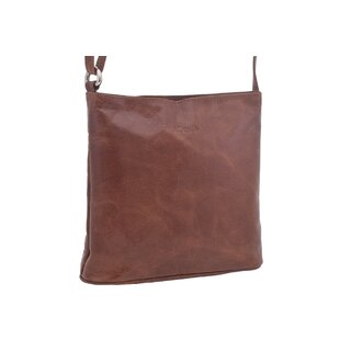 Dámska kožená crossbody kabelka koňak 260112
