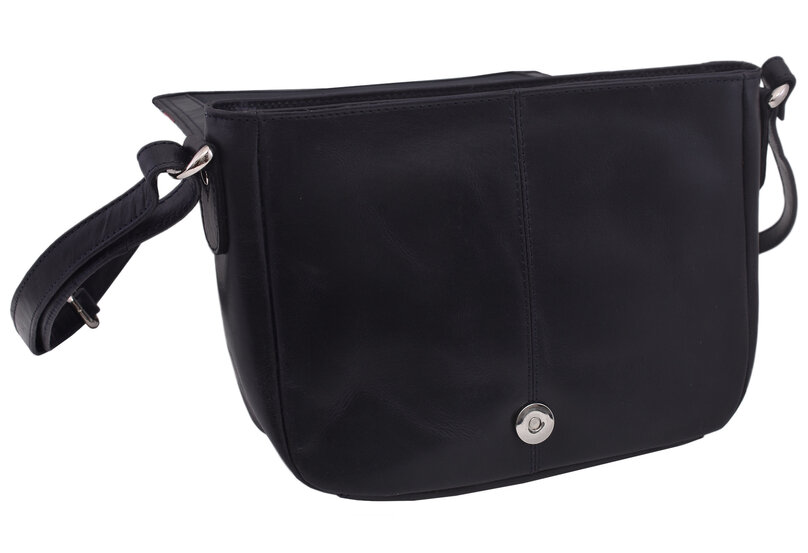 Dámska kožená crossbody kabelka modrá 450112
