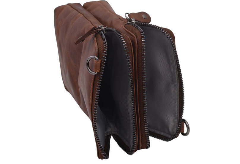 Dámska kožená crossbody kabelka tan 2111510
