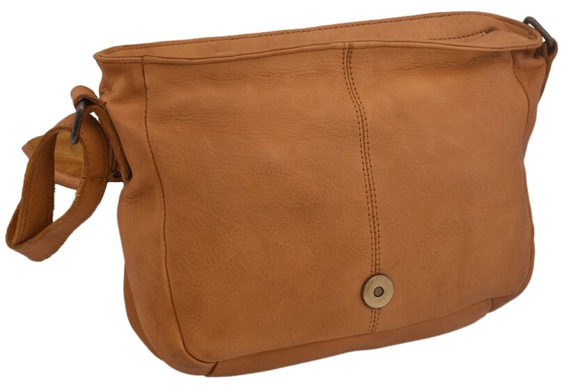 Dámska kožená crossbody kabelka žltá 270112