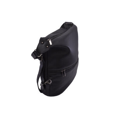 Dámska kožená kabelka čierna 250701