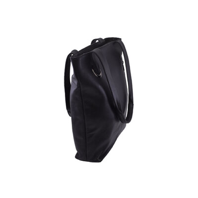 Dámska kožená kabelka čierna 250703