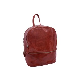 Dámsky kožený batoh červený 4603 (akcia)