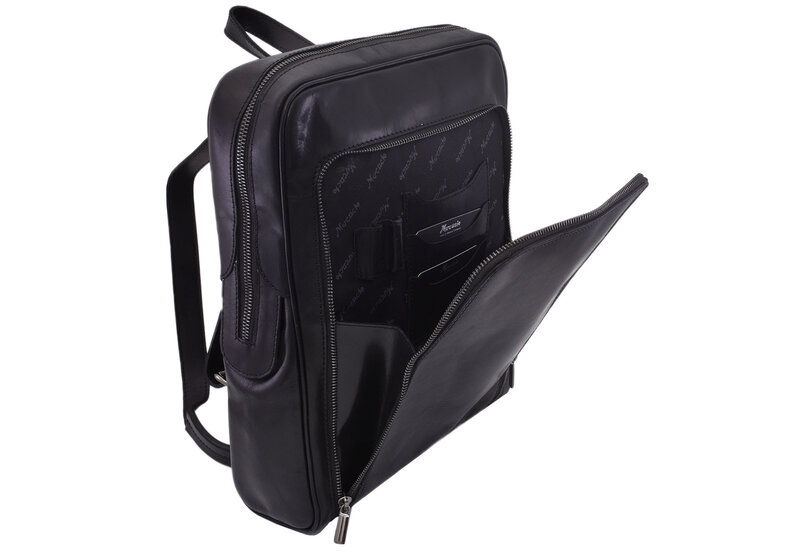 Dámsky kožený batoh čierny 370123