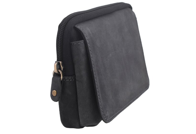 Kožené puzdro na opasok čierny hunter 250899