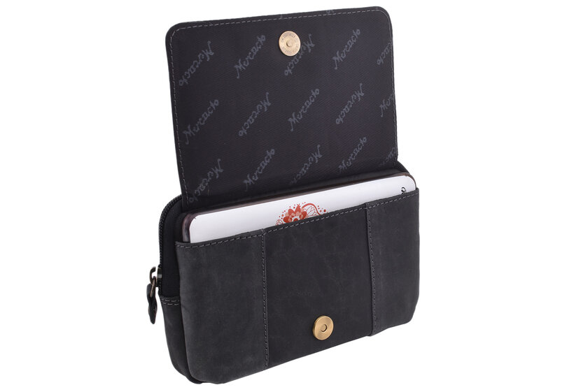 Kožené puzdro na opasok čierny hunter 250899