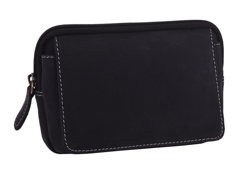 Kožené puzdro na opasok čierny hunter 250899