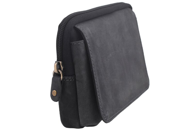 Kožené puzdro na opasok čierny hunter 250899