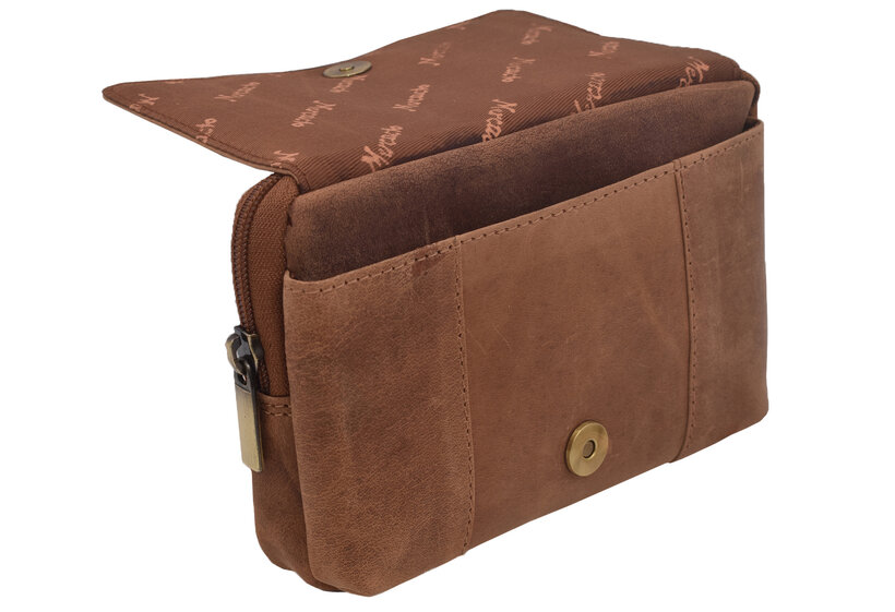 Kožené puzdro na opasok svetlý tan hunter 250899