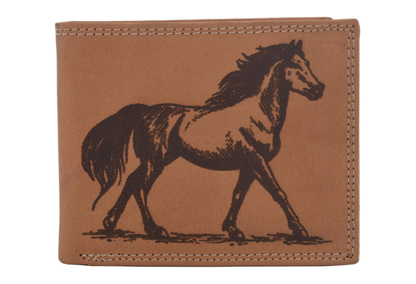 Pánska peňaženka MERCUCIO natural vzor 23 kôň celý 2911911