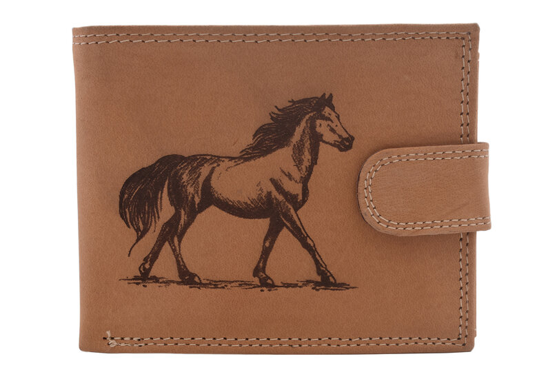 Pánska peňaženka MERCUCIO natural vzor 23 kôň celý 2911927