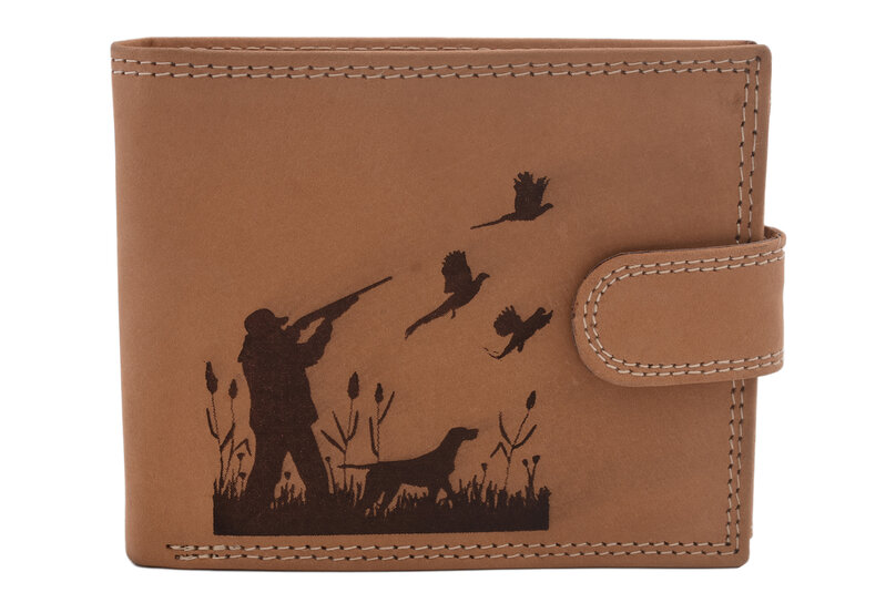 Pánska peňaženka MERCUCIO natural vzor 54 poľovník s puškou 2911927