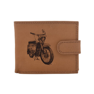 Pánska peňaženka MERCUCIO natural vzor 64 motorka retro 2911927