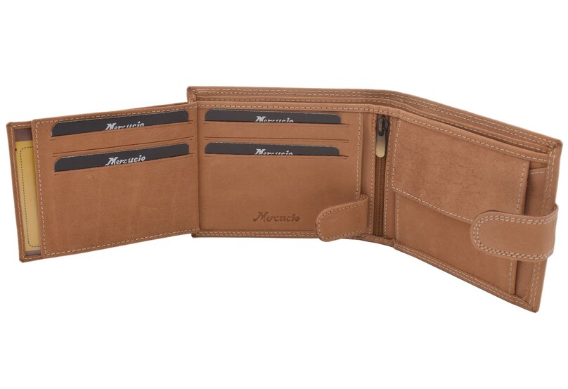 Pánska peňaženka MERCUCIO natural vzor 64 motorka retro 2911927