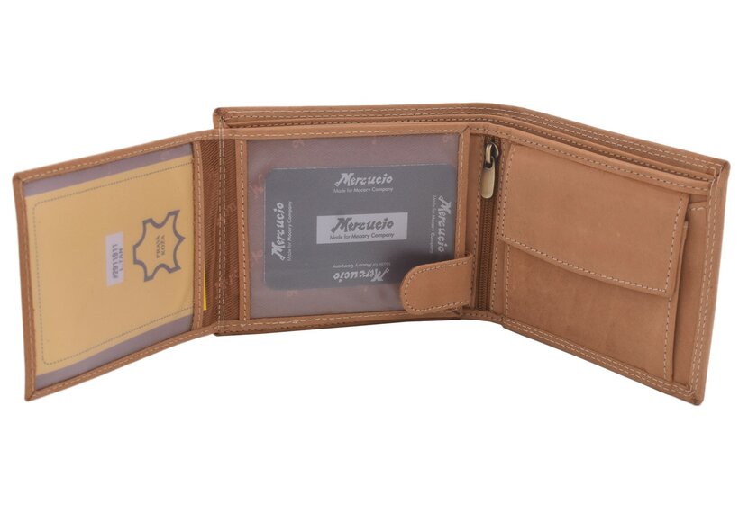Pánska peňaženka MERCUCIO natural vzor 65 motorka retro II 2911911