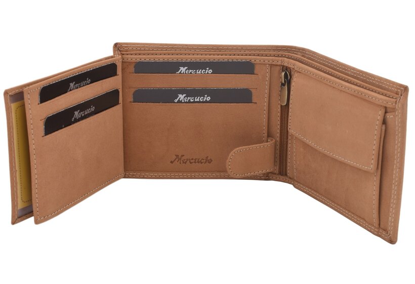 Pánska peňaženka MERCUCIO natural vzor 65 motorka retro II 2911911