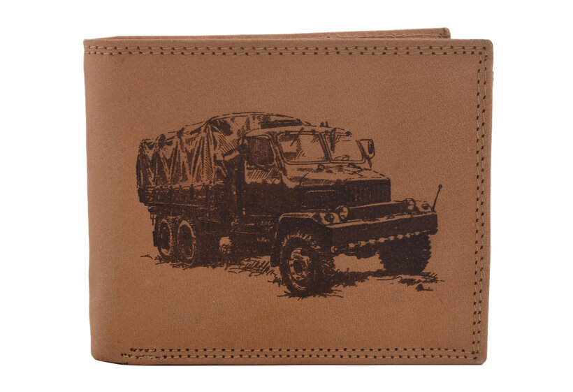 Pánska peňaženka MERCUCIO natural vzor 67 retro nákladné auto 2911911