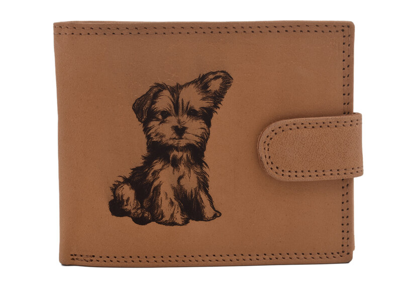 Pánska peňaženka MERCUCIO natural vzor 78 yorkshire terrier 2911927