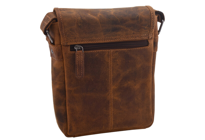 Pánske kožené crossbody camel 250906