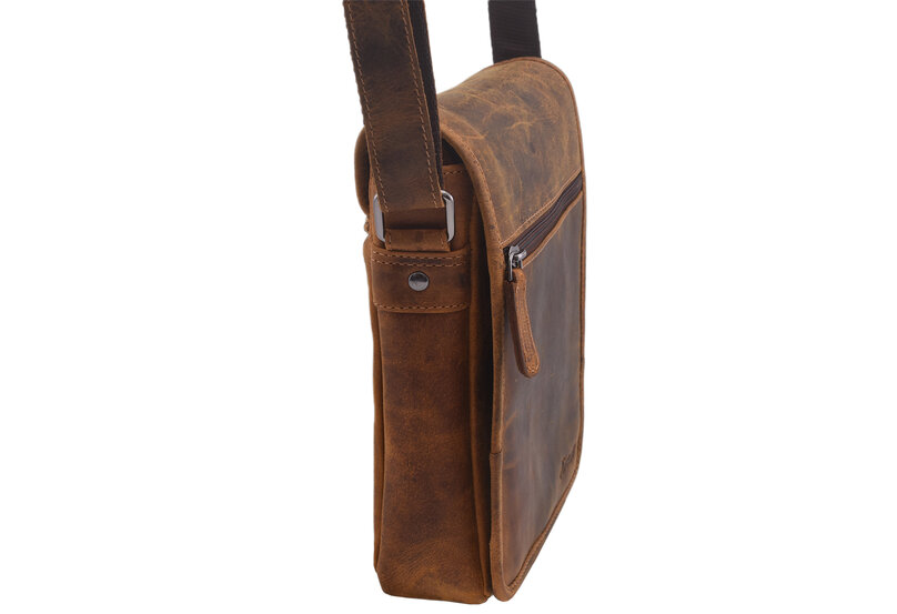 Pánske kožené crossbody camel 250906