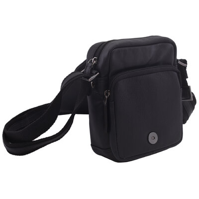 Pánske kožené crossbody čierna nappa 250591