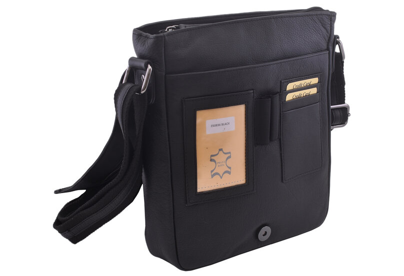 Pánske kožené crossbody čierna nappa 250836