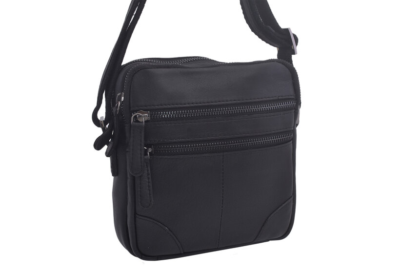 Pánske kožené crossbody čierna nappa 250849