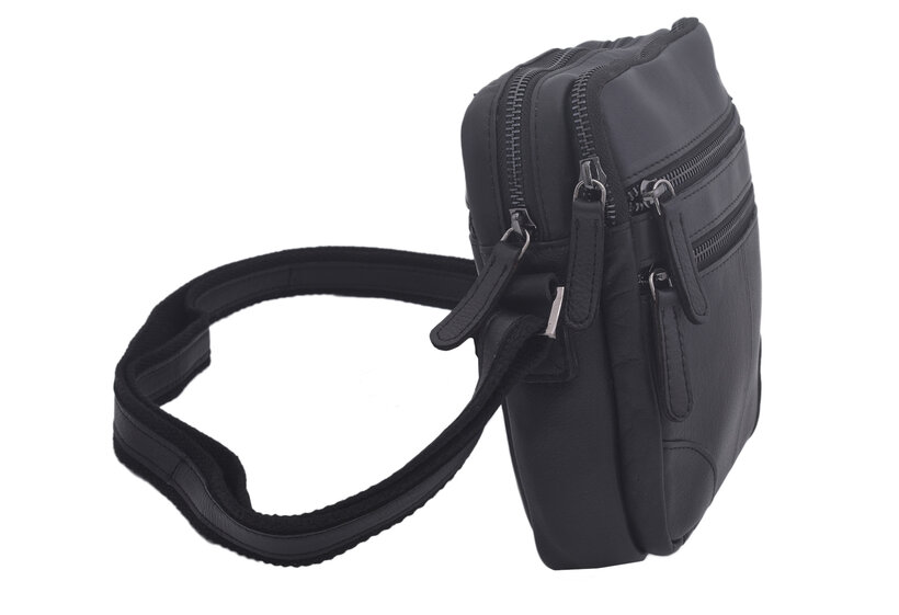 Pánske kožené crossbody čierna nappa 250849