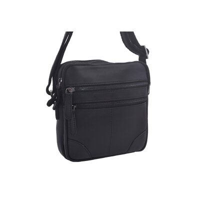 Pánske kožené crossbody čierna nappa 250849