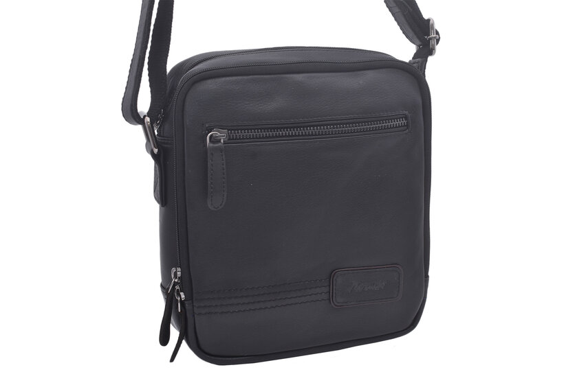 Pánske kožené crossbody čierna nappa 250854