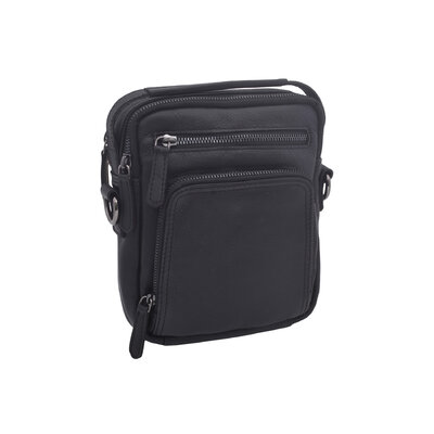 Pánske kožené crossbody čierna nappa 250904