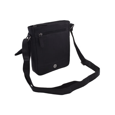 Pánske kožené crossbody čierna nappa 250906