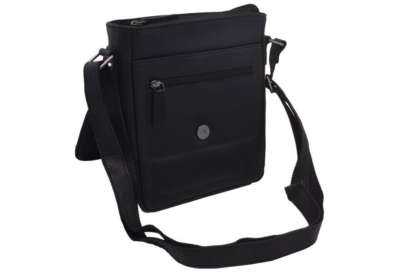 Pánske kožené crossbody čierna nappa 250909